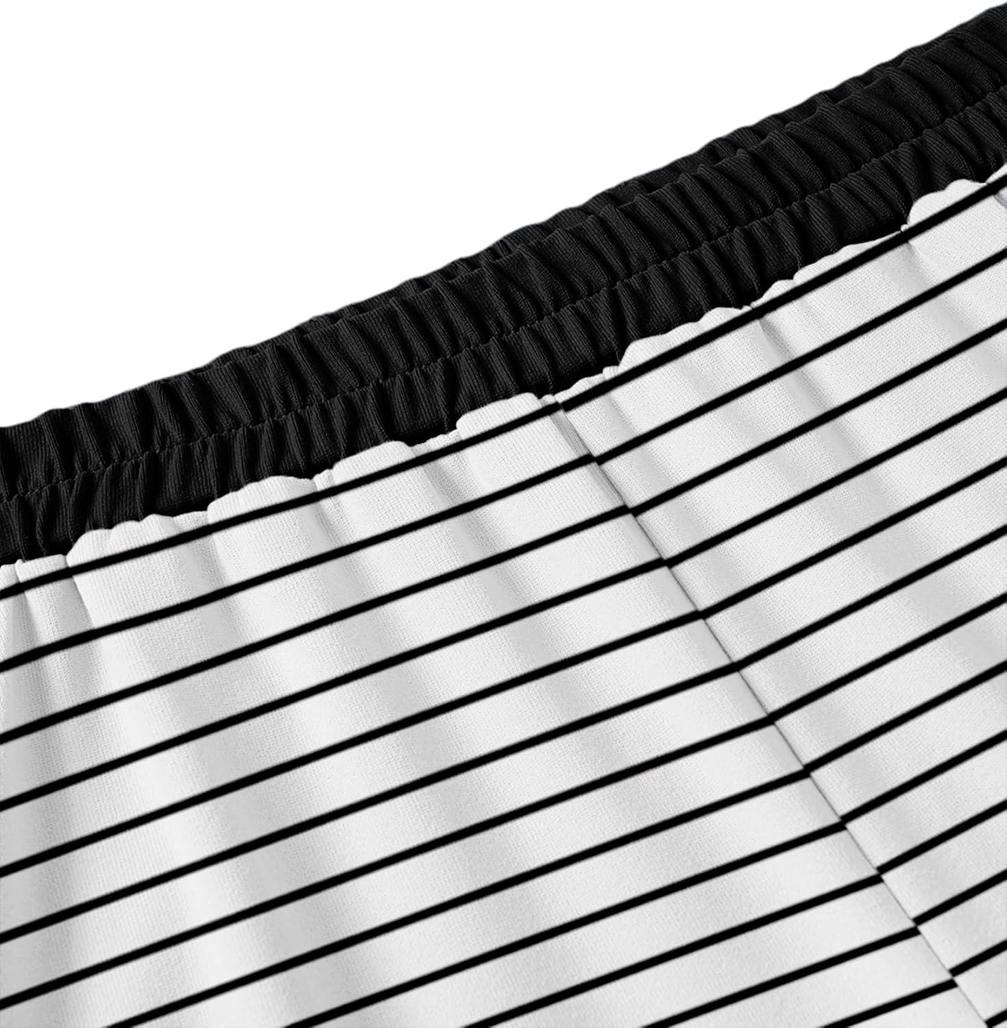 image:imageArshiner Girls Summer 2 Piece Outfits Short Sleeve T Shirts Top and Shorts Clothing Sets with PocketsBlack and White Stripes