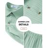 Arshiner Boy’s Summer Beach Outfits Textured Button Down Shirt and Short Sets Casual Vacation Clothes for 5-12 Years(Light Green)