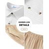 Arshiner Boy’s Summer Beach Outfits Textured Button Down Shirt and Short Sets Casual Vacation Clothes for 5-12 Years(White & Khaki)