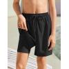 Arshiner Boy’s Swim Trunks with Compression Liner Kids Bathing Suit Beach Swimming Shorts 6-14 Years(Black)