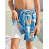 Arshiner Boy’s Swim Trunks with Compression Liner Kids Bathing Suit Beach Swimming Shorts 6-14 Years(Christmas in Hawaii – Blue)