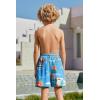 Arshiner Boy’s Swim Trunks with Compression Liner Kids Bathing Suit Beach Swimming Shorts 6-14 Years(Christmas in Hawaii – Blue)