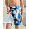 Arshiner Boy’s Swim Trunks with Compression Liner Kids Bathing Suit Beach Swimming Shorts 6-14 Years(Coconut Tree – Blue/Black/Yellow)
