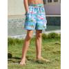 Arshiner Boy’s Swim Trunks with Compression Liner Kids Bathing Suit Beach Swimming Shorts 6-14 Years(Flamingo – Blue/Pink/Green)