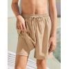 Arshiner Boy’s Swim Trunks with Compression Liner Kids Bathing Suit Beach Swimming Shorts 6-14 Years(Khaki)