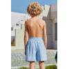 Arshiner Boy’s Swim Trunks with Compression Liner Kids Bathing Suit Beach Swimming Shorts 6-14 Years(Light Blue)