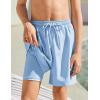 Arshiner Boy’s Swim Trunks with Compression Liner Kids Bathing Suit Beach Swimming Shorts 6-14 Years(Light Blue)