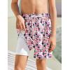 Arshiner Boy’s Swim Trunks with Compression Liner Kids Bathing Suit Beach Swimming Shorts 6-14 Years(National Flag)