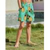Arshiner Boy’s Swim Trunks with Compression Liner Kids Bathing Suit Beach Swimming Shorts 6-14 Years(Pineapple-green)