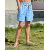 Arshiner Boy’s Swim Trunks with Compression Liner Kids Bathing Suit Beach Swimming Shorts 6-14 Years(Shark – Green/Red)