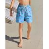 Arshiner Boy’s Swim Trunks with Compression Liner Kids Bathing Suit Beach Swimming Shorts 6-14 Years(Shark – Green/Red)