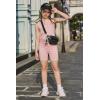 Arshiner Girls 2 Piece Outfits Summer Clothes Sleeveless Pullover Open Back Tank Tops and Biker Shorts Kids Athletic Sets(Pink)