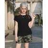 Arshiner Girls Summer 2 Piece Outfits Short Sleeve T Shirts Top and Shorts Clothing Sets with Pockets(Black & Camouflage)