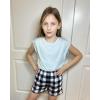 Arshiner Girls T Shirts Cap Sleeves Casual Summer Tops Crewneck Tank Loose Fit Fashion Blouse Tee(Light Blue)