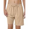 Arshiner Boy’s Swim Trunks with Compression Liner Kids Bathing Suit Beach Swimming Shorts 6-14 Years(Khaki)