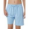 Arshiner Boy’s Swim Trunks with Compression Liner Kids Bathing Suit Beach Swimming Shorts 6-14 Years(Light Blue)