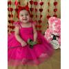 Arshiner Toddler Tulle Dress Girls Spaghetti Strap Birthday Princess Photoshoot Tutu Dresses(Hot Pink)