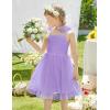 Arshiner Toddler Tulle Dress Girls Spaghetti Strap Birthday Princess Photoshoot Tutu Dresses(Lilac)