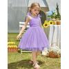 Arshiner Toddler Tulle Dress Girls Spaghetti Strap Birthday Princess Photoshoot Tutu Dresses(Lilac)