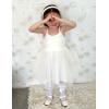 Arshiner Toddler Tulle Dress Girls Spaghetti Strap Birthday Princess Photoshoot Tutu Dresses(White)