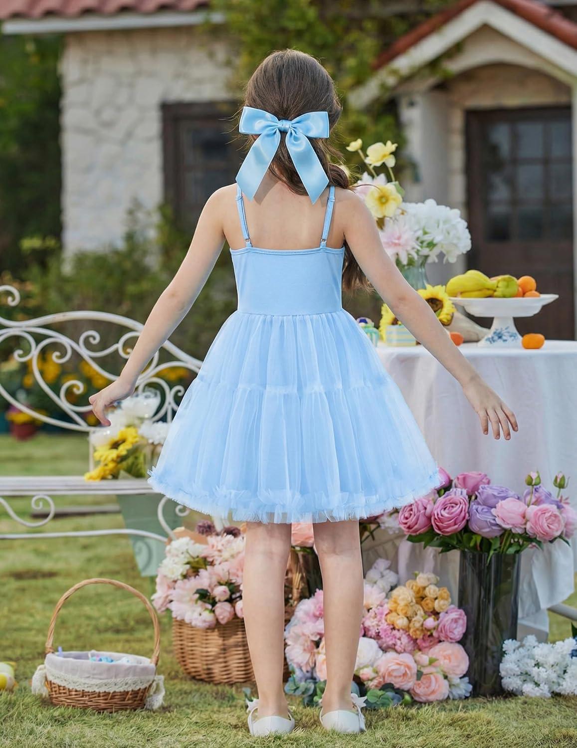 image:imageArshiner Toddler Baby Girl Birthday Princess Dress Girls Spaghetti Strap Tulle Tutu Dresses Summer Mini Sundress 18YLight Blue