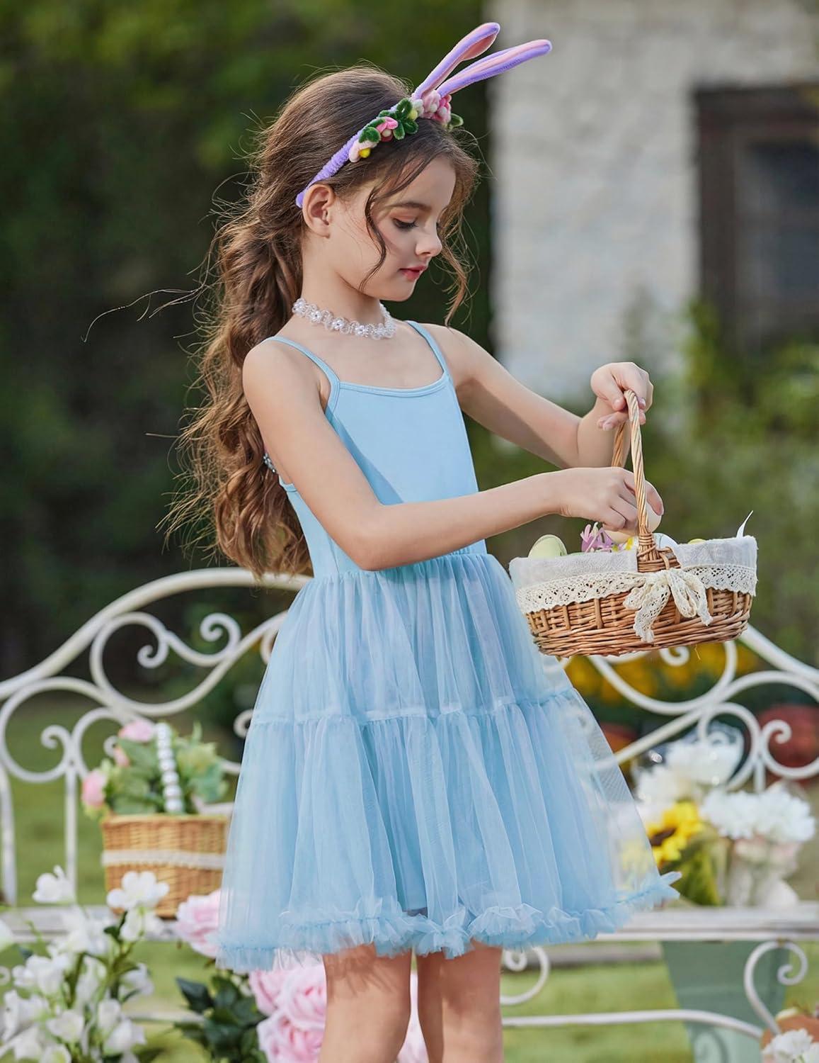 image:imageArshiner Toddler Baby Girl Birthday Princess Dress Girls Spaghetti Strap Tulle Tutu Dresses Summer Mini Sundress 18YLight Blue