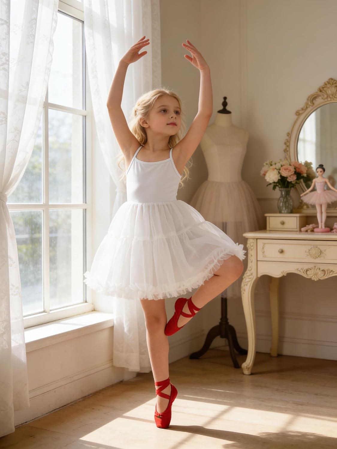 image:imageArshiner Toddler Baby Girl Birthday Princess Dress Girls Spaghetti Strap Tulle Tutu Dresses Summer Mini Sundress 18YWhite