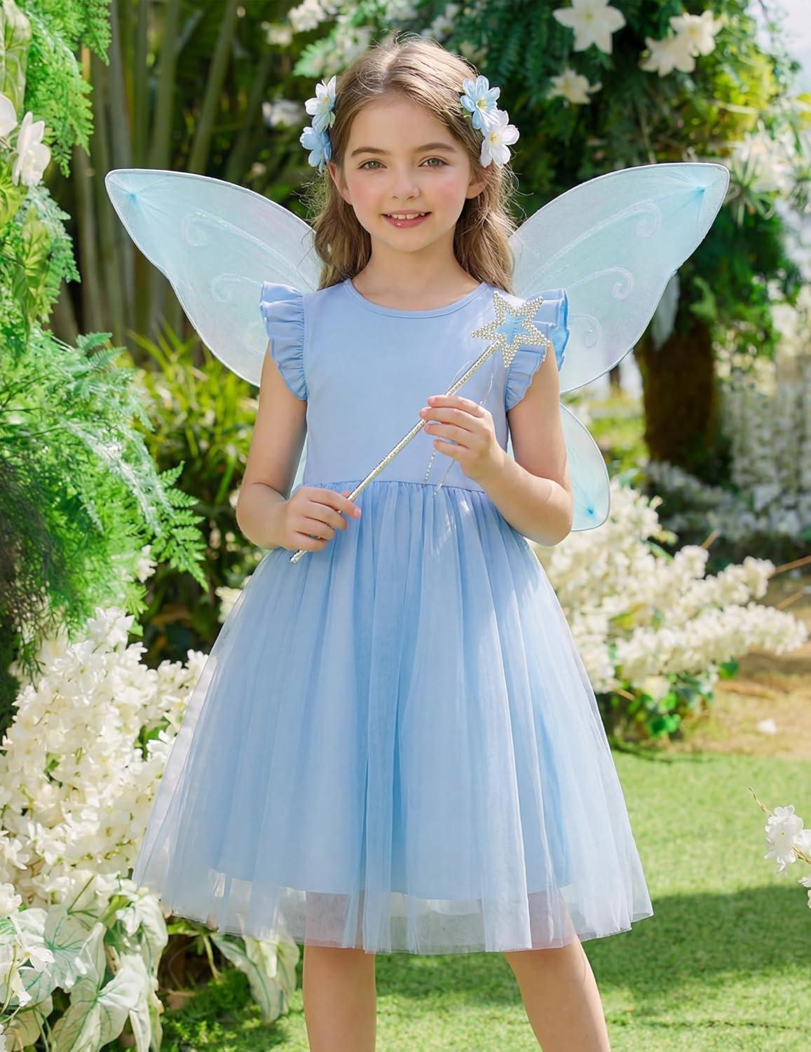 image:imageArshiner Toddler Flower Girl Dress VBack Bowknot Birthday Party Formal Ball Gown Prom Tulle DressesBlue