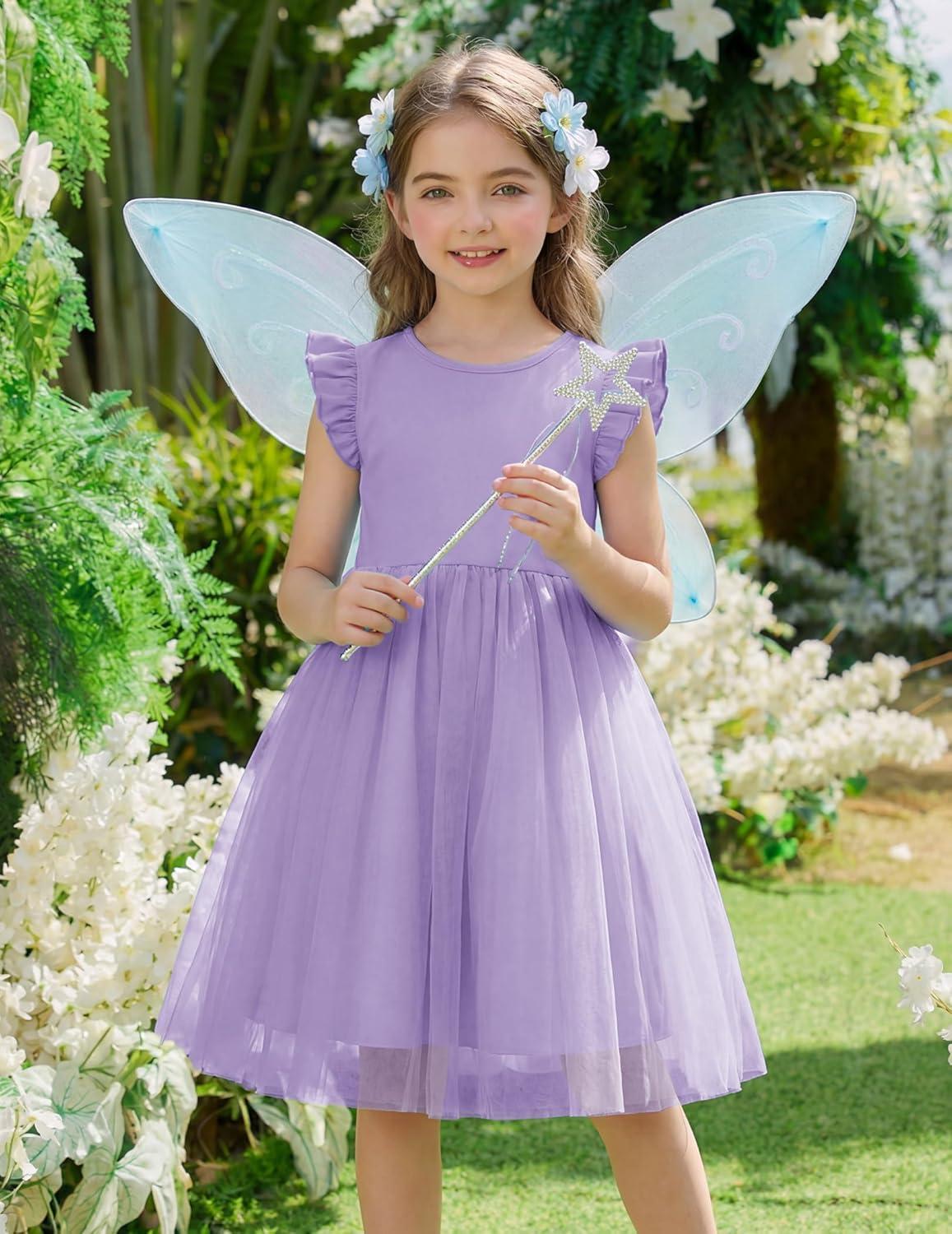 image:imageArshiner Toddler Flower Girl Dress VBack Bowknot Birthday Party Formal Ball Gown Prom Tulle DressesLavender