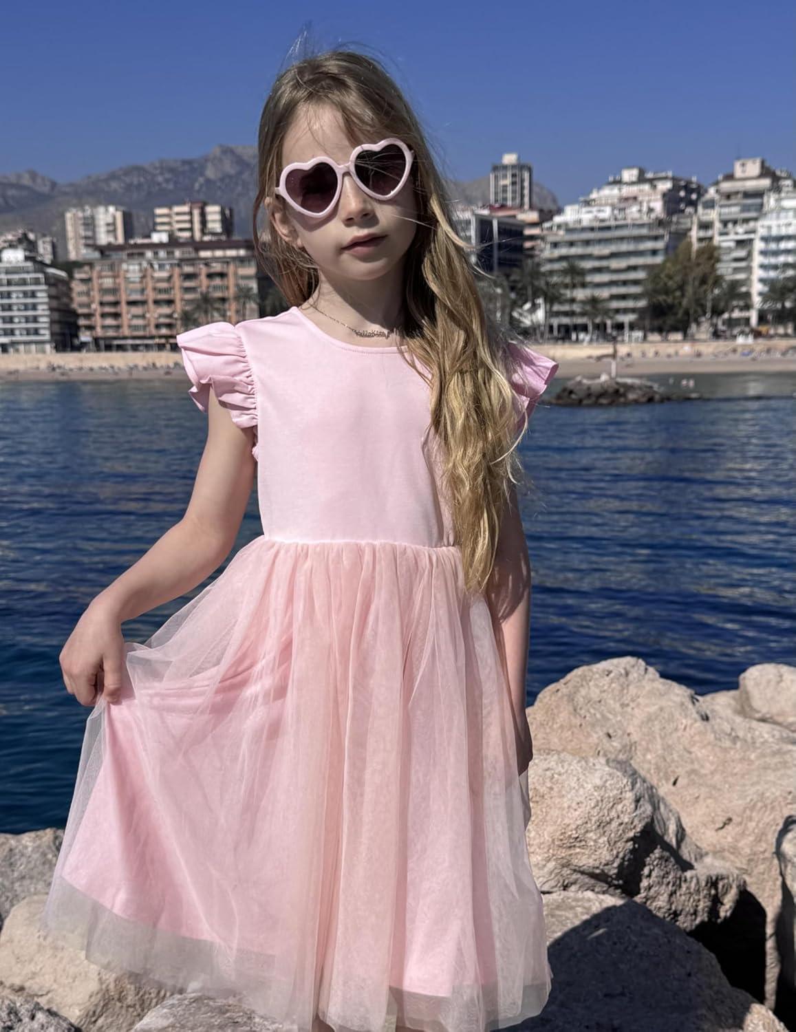image:imageArshiner Toddler Flower Girl Dress VBack Bowknot Birthday Party Formal Ball Gown Prom Tulle DressesPink