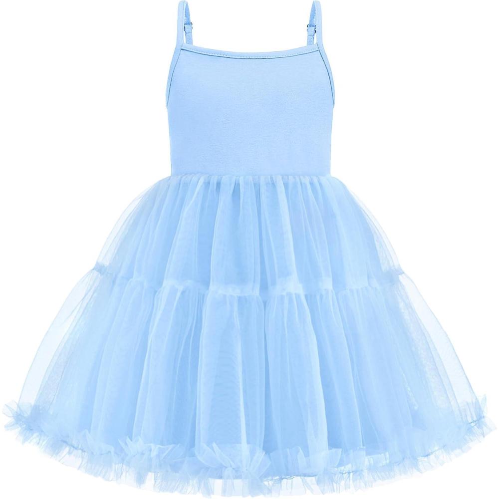 image:imageArshiner Toddler Baby Girl Birthday Princess Dress Girls Spaghetti Strap Tulle Tutu Dresses Summer Mini Sundress 18YLight Blue