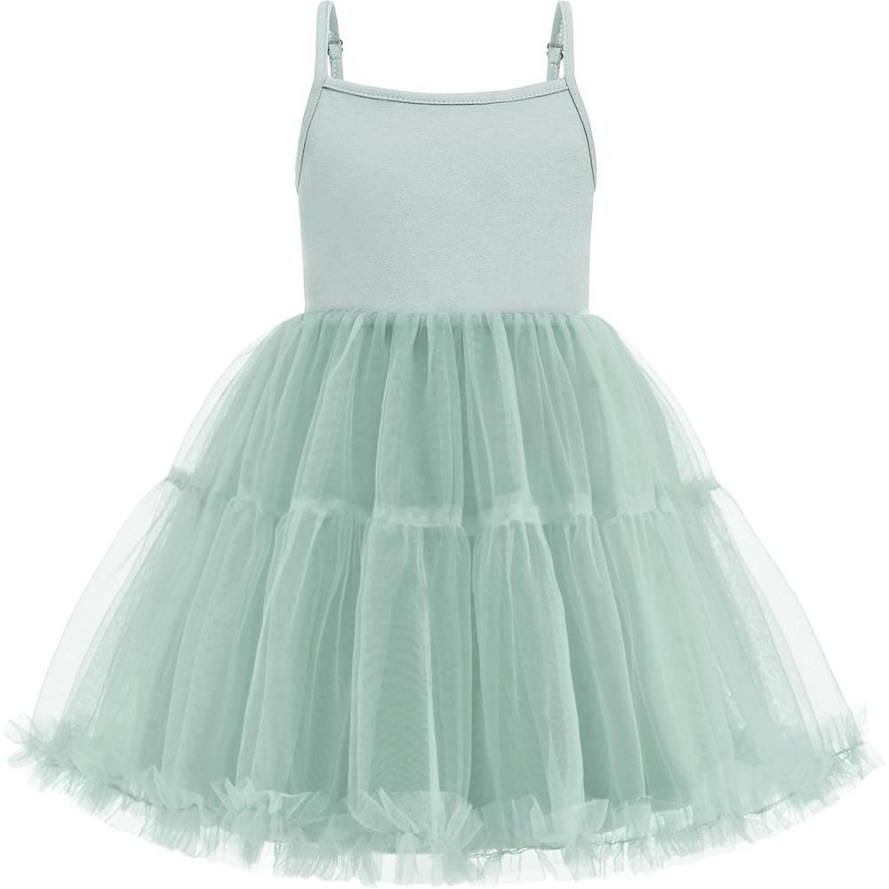 image:imageArshiner Toddler Baby Girl Birthday Princess Dress Girls Spaghetti Strap Tulle Tutu Dresses Summer Mini Sundress 18YSage Green