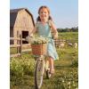 Arshiner Girls Summer Dress Bowknot Strap Casual Sleeveless Tiered Sundress with Pockets 6-14 Years(Light Green)
