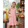 Arshiner Girls Summer Dress Bowknot Strap Casual Sleeveless Tiered Sundress with Pockets 6-14 Years(Light Pink)