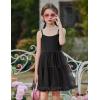 Arshiner Toddler Baby Girl Birthday Princess Dress Girls Spaghetti Strap Tulle Tutu Dresses Summer Mini Sundress 1-8Y(Black)