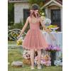 Arshiner Toddler Baby Girl Birthday Princess Dress Girls Spaghetti Strap Tulle Tutu Dresses Summer Mini Sundress 1-8Y(Dusty Pink – Dot Tulle)