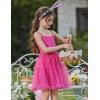 Arshiner Toddler Baby Girl Birthday Princess Dress Girls Spaghetti Strap Tulle Tutu Dresses Summer Mini Sundress 1-8Y(Hot Pink)