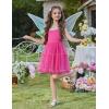 Arshiner Toddler Baby Girl Birthday Princess Dress Girls Spaghetti Strap Tulle Tutu Dresses Summer Mini Sundress 1-8Y(Hot Pink)