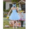 Arshiner Toddler Baby Girl Birthday Princess Dress Girls Spaghetti Strap Tulle Tutu Dresses Summer Mini Sundress 1-8Y(Light Blue)