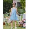 Arshiner Toddler Baby Girl Birthday Princess Dress Girls Spaghetti Strap Tulle Tutu Dresses Summer Mini Sundress 1-8Y(Light Blue)