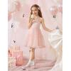 Arshiner Toddler Baby Girl Birthday Princess Dress Girls Spaghetti Strap Tulle Tutu Dresses Summer Mini Sundress 1-8Y(Light Pink)