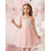 Arshiner Toddler Baby Girl Birthday Princess Dress Girls Spaghetti Strap Tulle Tutu Dresses Summer Mini Sundress 1-8Y(Light Pink)