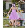Arshiner Toddler Baby Girl Birthday Princess Dress Girls Spaghetti Strap Tulle Tutu Dresses Summer Mini Sundress 1-8Y(Lila)