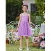 Arshiner Toddler Baby Girl Birthday Princess Dress Girls Spaghetti Strap Tulle Tutu Dresses Summer Mini Sundress 1-8Y(Lila)