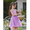 Arshiner Toddler Baby Girl Birthday Princess Dress Girls Spaghetti Strap Tulle Tutu Dresses Summer Mini Sundress 1-8Y(Lila)