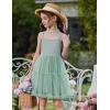 Arshiner Toddler Baby Girl Birthday Princess Dress Girls Spaghetti Strap Tulle Tutu Dresses Summer Mini Sundress 1-8Y(Sage Green)