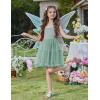 Arshiner Toddler Baby Girl Birthday Princess Dress Girls Spaghetti Strap Tulle Tutu Dresses Summer Mini Sundress 1-8Y(Sage Green)