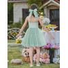 Arshiner Toddler Baby Girl Birthday Princess Dress Girls Spaghetti Strap Tulle Tutu Dresses Summer Mini Sundress 1-8Y(Sage Green)