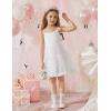 Arshiner Toddler Baby Girl Birthday Princess Dress Girls Spaghetti Strap Tulle Tutu Dresses Summer Mini Sundress 1-8Y(White)