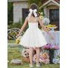Arshiner Toddler Baby Girl Birthday Princess Dress Girls Spaghetti Strap Tulle Tutu Dresses Summer Mini Sundress 1-8Y(White)